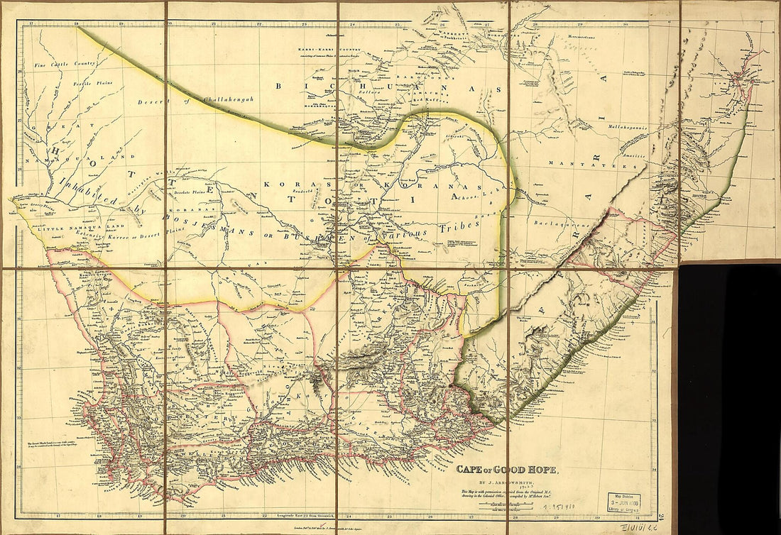 This old map of Cape of Good Hope from 1842 was created by John Arrowsmith in 1842