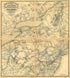 New Railway Map and Guide of New York, Pennsylvania and New Jersey With Parts of Adjoining States and Canada, 1881 by Relic Map Company