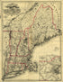 Maine, New Hampshire, Vermont, Massachusetts, Rhode Island, Connecticut and Lower Canada, 1860 by Relic Map Company
