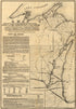 A Map Showing the Route of the Proposed Rail Road from the Copper and Iron Mining District of Lake Superior to Connect With Rail Roads Built Or Being Constructed In the State of Wisconsin As Adopted by the Citizens of Ontonagon and Marquette Counties ... by Relic Map Company