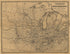 Trade Map of the North Western States Showing the Counties, Towns and Rail Roads, Etc 1870 by Relic Map Company