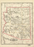 Railroad and County Map of Arizona in 1887 by Relic Map Company