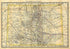 Indexed Map of Colorado Showing the Railroads In the State, and the Express Company Doing Business Over Each, Also Counties and Rivers 1879 by Relic Map Company
