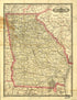 Indexed Railroad and County Map of Georgia 1883 by Relic Map Company