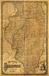 Roads, State-& Common-roads & Tc. Also the Main Coal Field, Mineral Districts, Outcrops of Coalbanks, Mines & Tc in 1861 by Relic Map Company