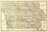Railroad Map of Iowa 1881 by Relic Map Company