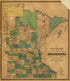 Township and Railroad Map of Minnesota Published for the Legislative Manual, 1874 by Relic Map Company