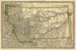 Indexed County Map of Montana With a New and Original Compilation and Index, Designating All Post Office Towns and Railroad Stations 1881 by Relic Map Company