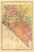 Indexed County and Township Pocket Map and Shippers Guide of Nevada, Accompanied by a New and Origianl Compilation and Ready Reference Index, Showing In Detail the Entire Railroad Network 1893 by Relic Map Company