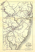 Map of the Rail Roads of New Jersey, and Parts of Adjoining States 1869 by Relic Map Company