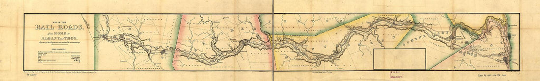 This old map of Map of the Rail Roads, from Rome to Albany and Troy, by One of the Engineers Who Assisted In Contructing, Prepared from Actual Survey from 1845 was created by Levi William in 1845