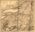 Railroad Map of the State of New York to Accompany the Twelfth Annual Report of the Board of Railroad Commissioners of the State of New York, 1894 by Relic Map Company