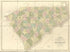 Map of North and South Carolina Exhibiting the Post Offices Post Roads, Canals, Rail Roads &c. by David H. Burr; (Late Topographer to the Post Office.) Geographer to the House of Representatives of the U.S in 1839 by Relic Map Company
