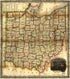 Railroad & Township Map of Ohio in 1854 by Relic Map Company