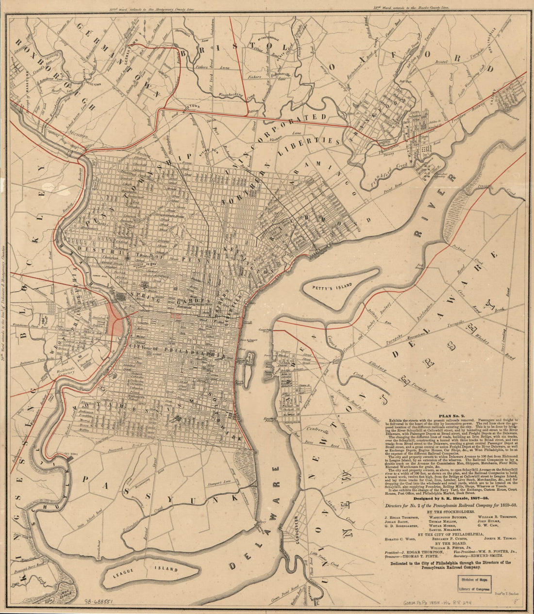 This old map of 58 from 1858 was created by S. K. Hoxsie in 1858