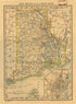 Indexed Map of Rhode Island Showing the Railroads In the State, and the Express Company Doing Business Over Each, Also Counties, Townships, Lakes, Rivers, Islands, Etc 1875 by Relic Map Company