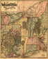 Map of the Boston & Lowell R.R. System With Its Principal Connections 1890 by Relic Map Company