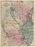 Map Showing the Burlington Cedar Rapids and Minnesota Railway and Its Connections 1868 by Relic Map Company