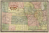Map of the Chicago, Burlington and Quincy R.R 1879 by Relic Map Company