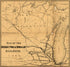 Map of the Chicago, St. Paul & Fond Du Lac Railroad in 1855 by Relic Map Company