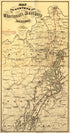 Map of the Surveys of the Cincinnati Railway, W.A. Gunn, Ch. Eng in 1873 by Relic Map Company