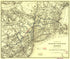 Map Showing the Delaware and North River Railroad and Its Connections Between Kingston, Port Jarvis and Stroudsburg 1890 by Relic Map Company