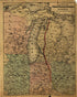 Map Showing the Grand Rapids & Indiana Railroad, and Its Connections 1871 by Relic Map Company
