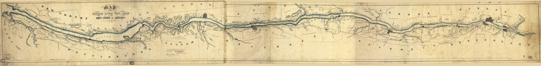 This old map of Map of the Hudson River Rail Road from New York to Albany from 1848 was created by Robert Haering,  Hudson River Railroad, W. C. Moore, George Snyder in 1848