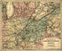 Map Showing the Line of the Lake Erie and Louisville Railway and Its Connections 1872 by Relic Map Company