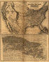 Maps Showing the Connections of the Little Rock and Fort Smith Railroad and Its Land Grant 1873 by Relic Map Company