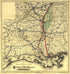 Map Showing the Route and Connections of the Memphis and New Orleans Railroad 1882 by Relic Map Company