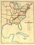 Map Showing the N.E. & S.W. Alabama R.R. With Its Connections Also the Principal Routes Between New York and New Orleans in 1850 by Relic Map Company