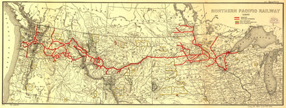 Northern Pacific Railway 1900 by Relic Map Company
