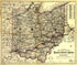 Map Showing the Route and Connections of the Wheeling and Cincinnati Mineral Railway 1882 by Relic Map Company