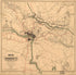 Map of Richmond, Va., and Surrounding Country Showing Rebel Fortifications in 1864 by Relic Map Company