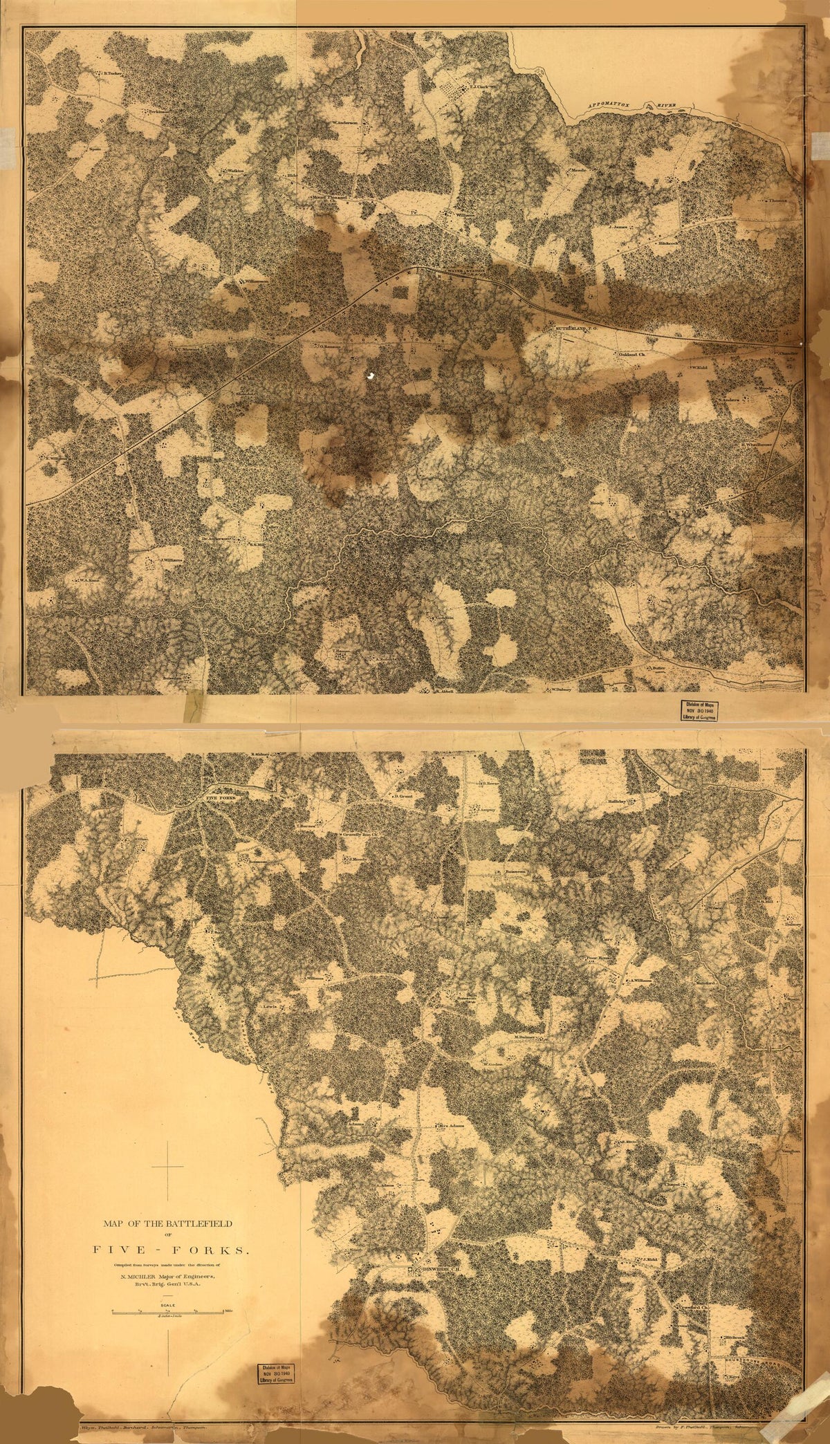Forks. March 30-April 1, 1865 by Relic Map Company