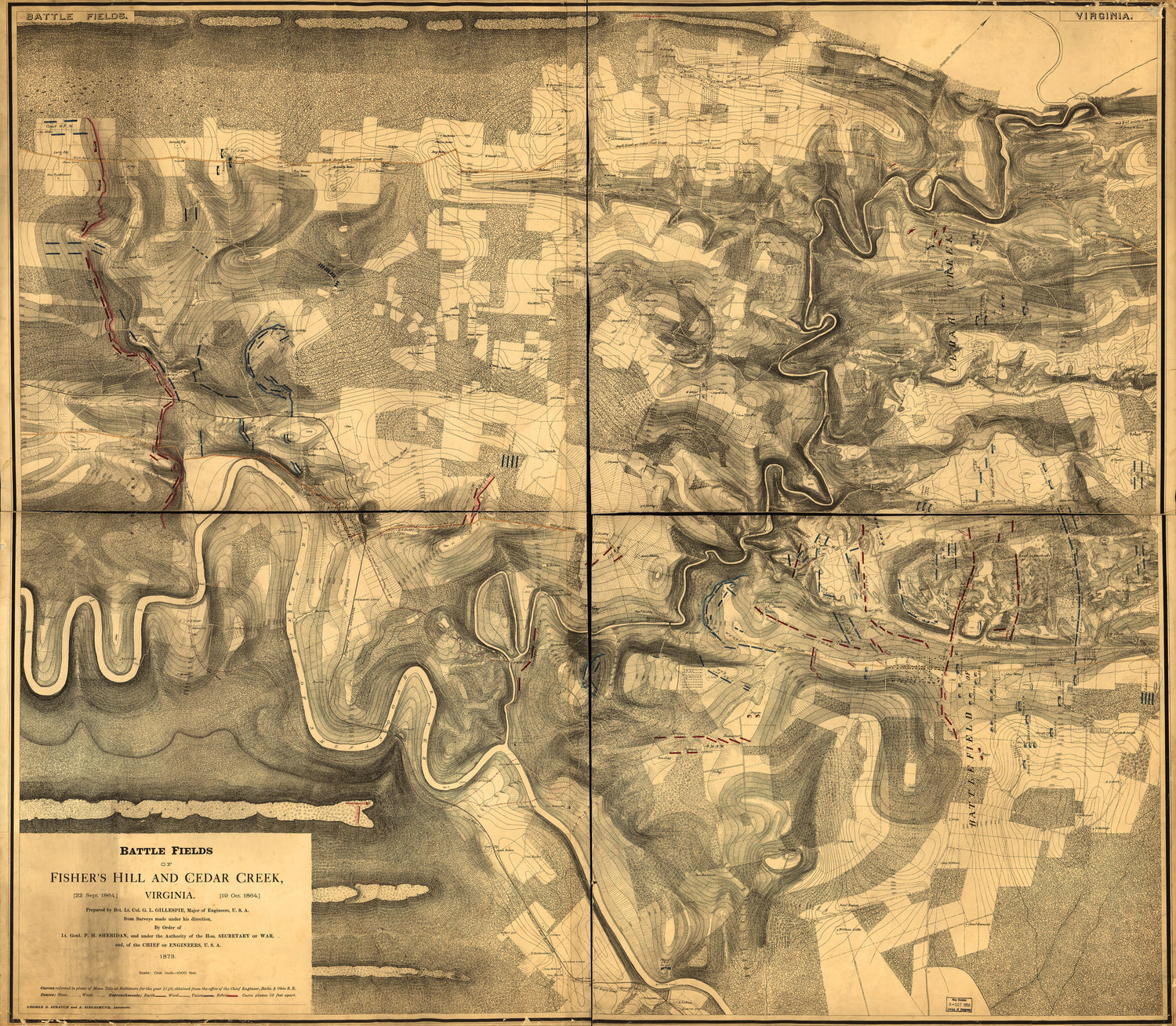 This old map of Battle Fields of Fisher&