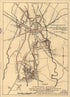 Map of Gettysburg Battlefield Showing Routes That Must Be Taken by All Wheeled Conveyances During the Anniversary Celebration, from June 28 to June 30, July 1 to 5, 1913 by Relic Map Company