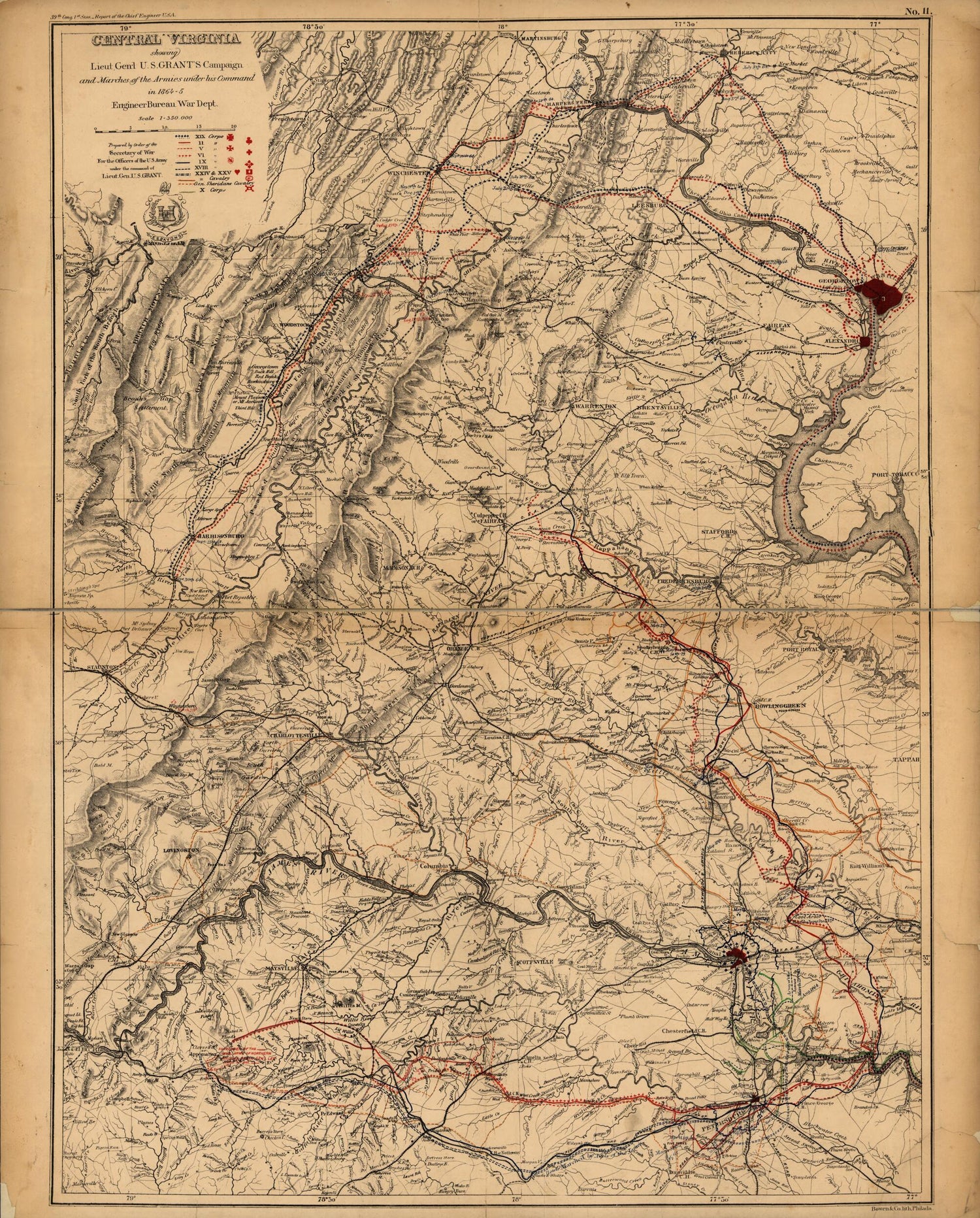 This old map of 65 from 1865 was created by  United States. Army. Corps of Engineers in 1865