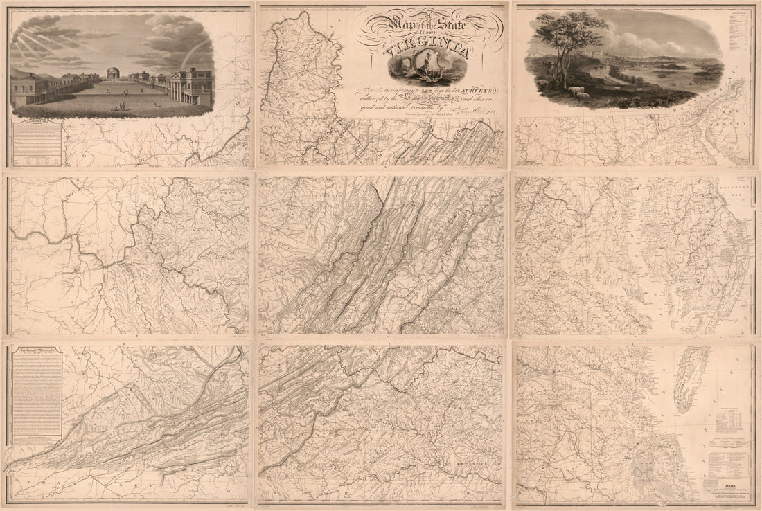 This old map of A Map of the State of Virginia, Constructed In Conformity to Law from the Late Surveys Authorized by the Legislature and Other Original and Authentic Documents from 1859 was created by Herman Böÿe in 1859
