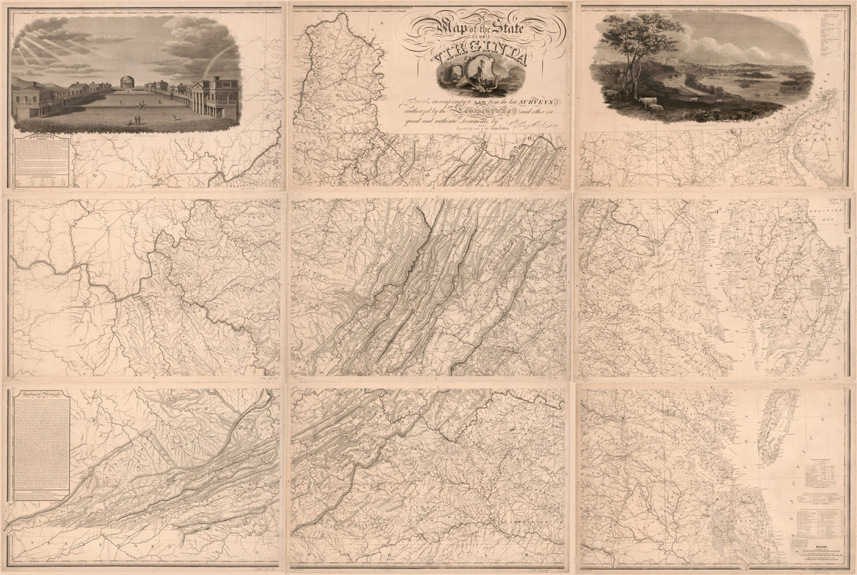 A Map of the State of Virginia, Constructed In Conformity to Law From the Late Surveys Authorized by the Legislature and Other Original and Authentic Documents in 1859 by Relic Map Company