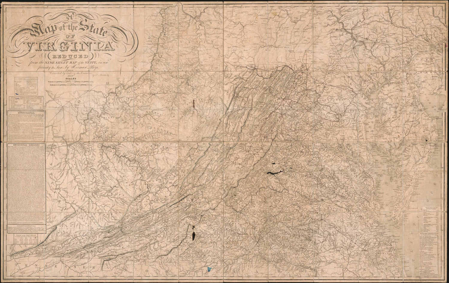 This old map of A Map of the State of Virginia, Reduced from the Nine Sheet Map of the State In Conformity to Law from 1859 was created by L. V. (Lewis Von) Buchholtz, Herman Böÿe in 1859