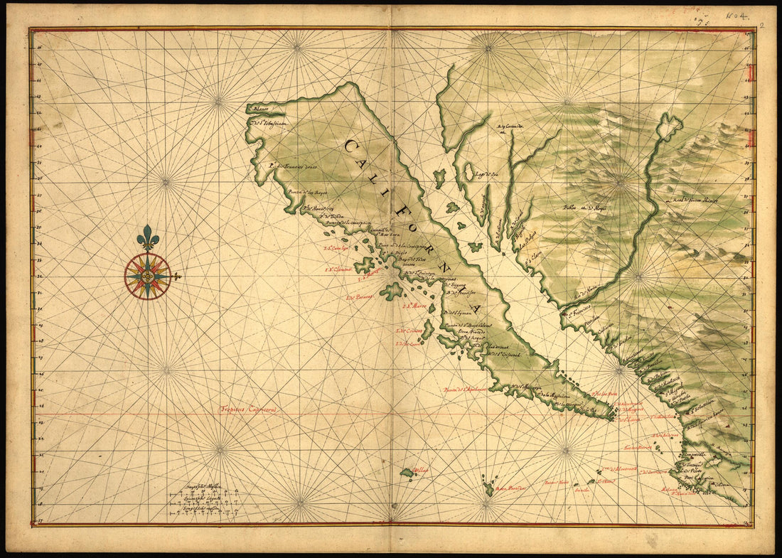 This old map of Map of California Shown As an Island from 1650 was created by  Library of Congress, Joan Vinckeboons in 1650