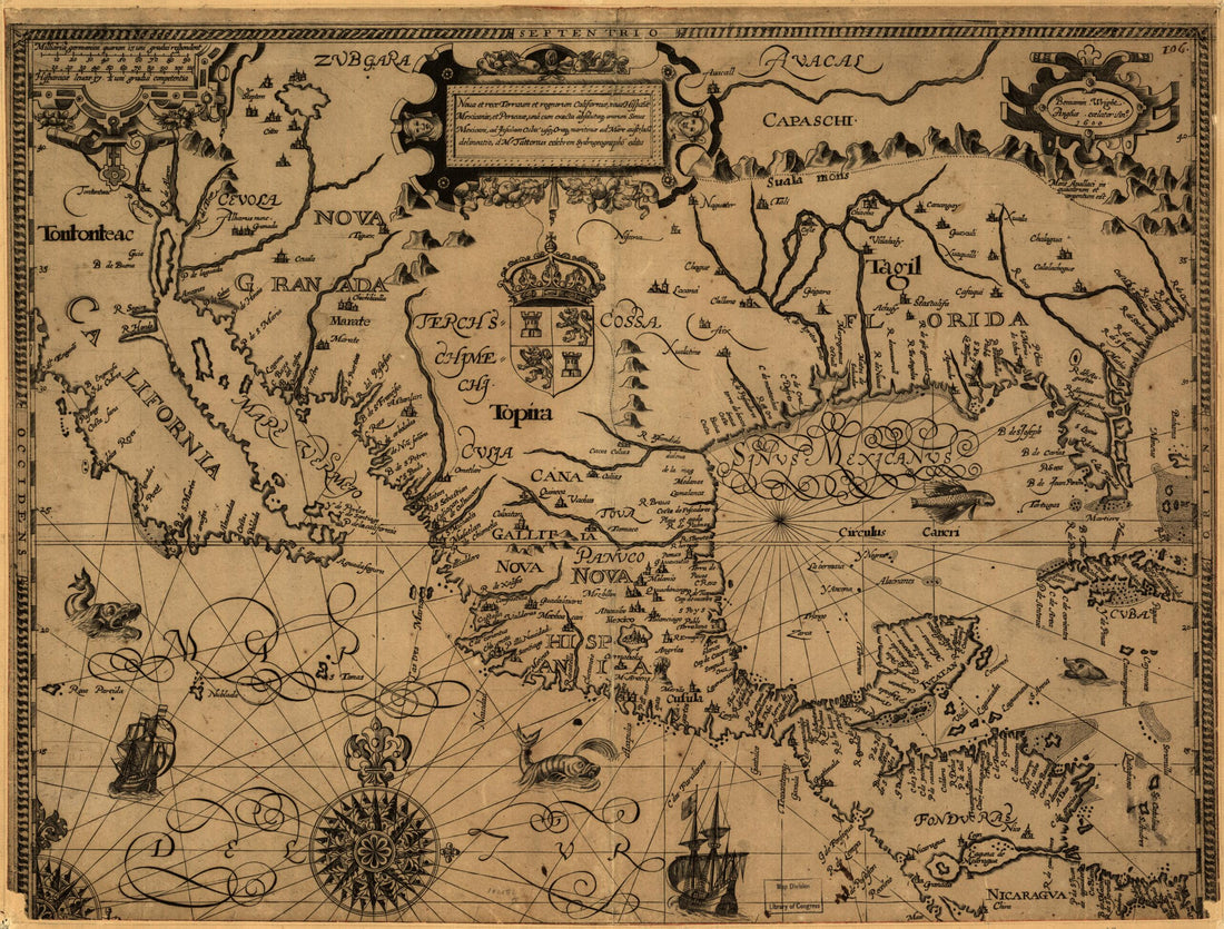 This old map of Nova Et Rece Terraum Et Regnorum Californae, Nouae Hispaiae Mexicanae, Et Peruviae from 1600 was created by Gabriel Tatton, Benjamin Wright in 1600