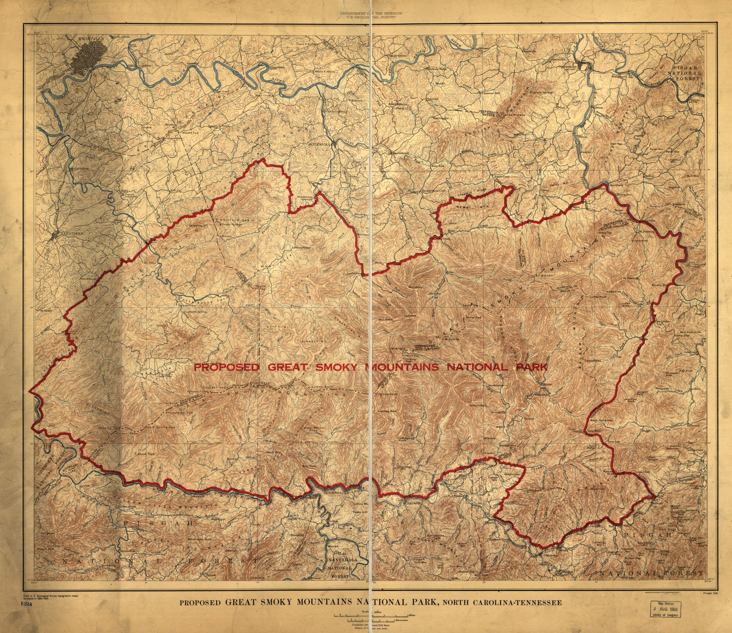 This old map of Tennessee from 1926 was created by  Geological Survey (U.S.) in 1926