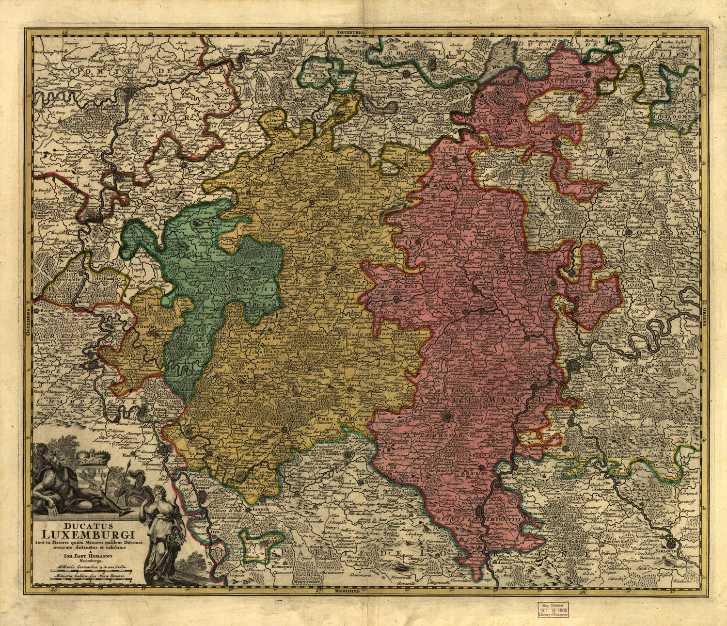 Ducatus Luxemburgi in 1700 by Relic Map Company