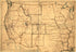 Map of Part of the United States Exhibiting the Principal Mail Routes West of the Mississippi River in 1867 by Relic Map Company