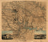 Hughes Military Map of Richmond & Petersburgh sic, Va. Showing the Rebel Fortifications Drawn On the Ground for the War Department by Major W. C. Hughes of Michigan 1864 by Relic Map Company