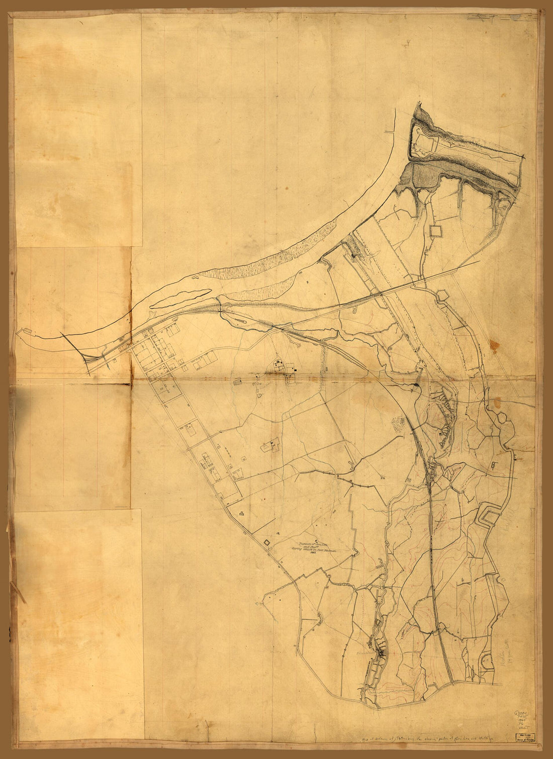 This old map of Map of Defenses of Petersburg, Virginia, Showing the Position of General Lee and His Staff During the Attack On Fort Stedman, March 25, from 1865 was created by  in 1865