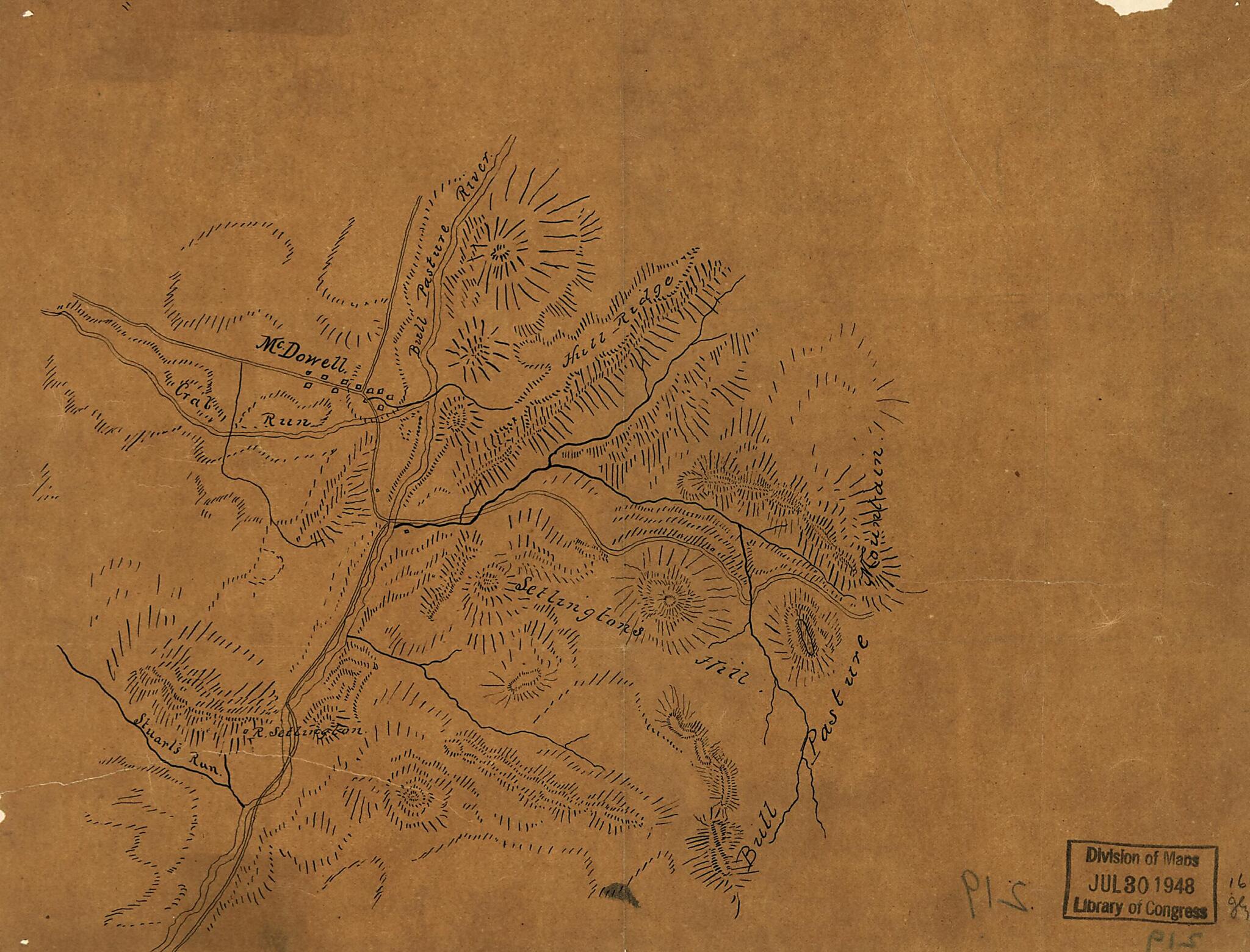 This old map of Sketch of the Vicinity of McDowell, Va. from 1862 was created by  in 1862